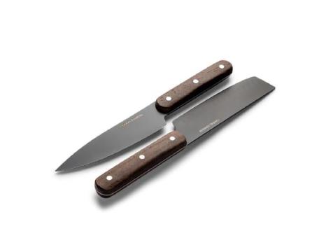 Orrefors Jernverk set of 2 knives, black & wood Black