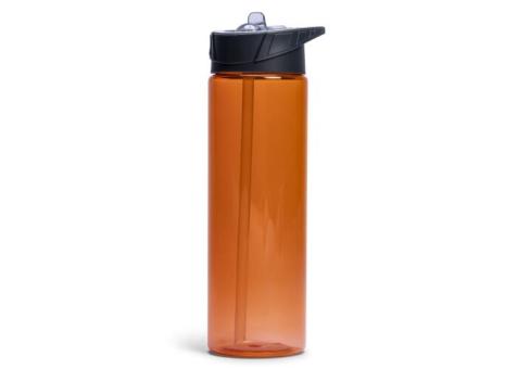 Lord Nelson Wasserflasche mit Strohhalm 700ml Transparent orange