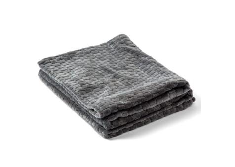 Kosta Linnewafveri Fleece Plaid Jaquard 130x170 cm Dark grey