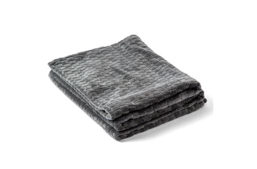 Kosta Linnewäfveri Kosta Linnewafveri Fleece Plaid Jaquard 130x170 cm Dunkelgrau