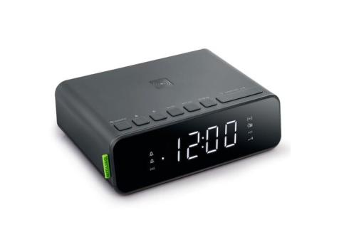 M-175 | Muse FM dual alarm clock radio wireless phone charging 5W Black