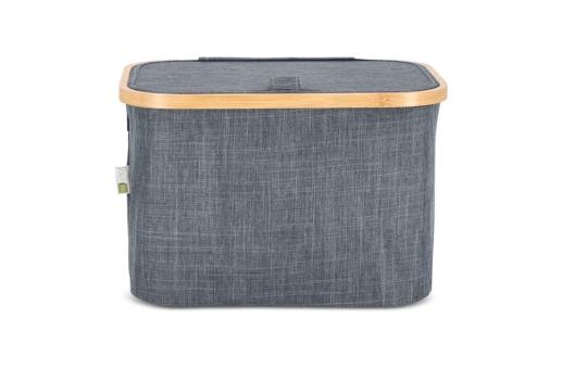 InSideOut faltbarer Korb mit Deckel Sogne 38 x 26 x 25cm rPET Dunkelgrau