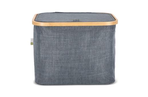 InSideOut faltbarer Korb mit Deckel Sogne 40,5 x 33 x 30cm rPET Dunkelgrau