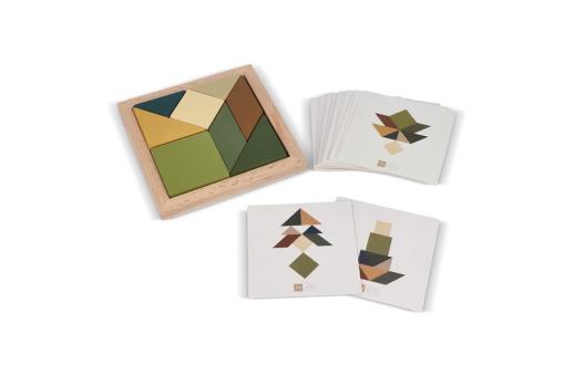 InSideOut Holz-Tangram think IQ puzzle Bunt