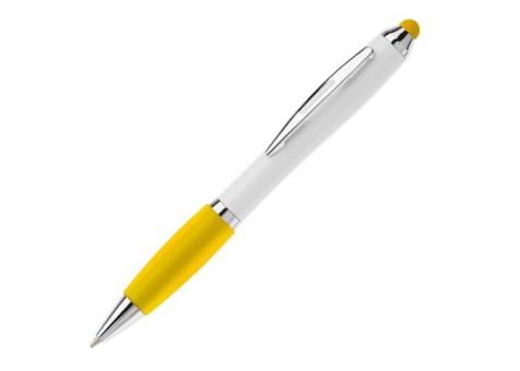 Kugelschreiber Hawaï Stylus weiß Weiß/gelb