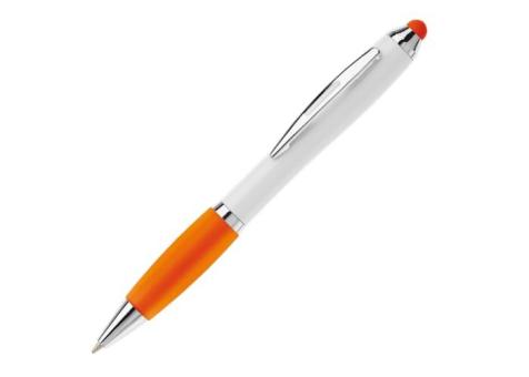 Kugelschreiber Hawaï Stylus weiß Orange/weiß