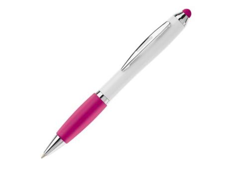 Kugelschreiber Hawaï Stylus weiß Rosa/weiß