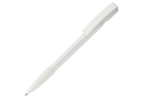 Kugelschreiber Nash Hardcolour mit Gummigriff Weiß