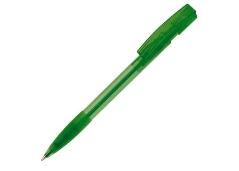 Kugelschreiber Nash Transparent mit Gummigriff Transparent grün