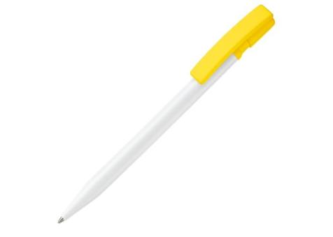 Kugelschreiber Nash Hardcolour Weiß/gelb