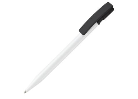 Kugelschreiber Nash Hardcolour Weiß/schwarz