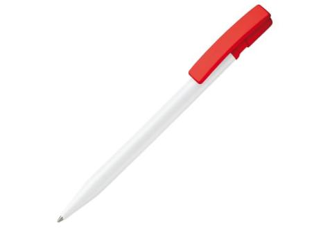 Kugelschreiber Nash Hardcolour Weiß/rot