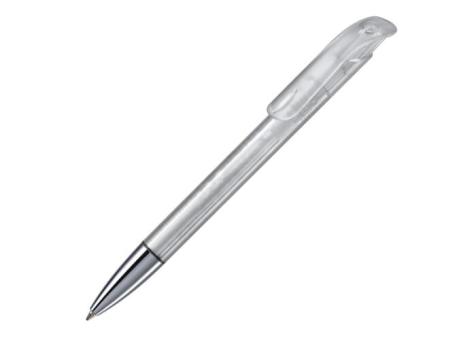 Ball pen Atlas transparent metal tip, white White,transparent