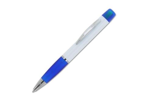 Kugelschreiber Hawaii mit dreifarbigem Textmarker Blau/weiß