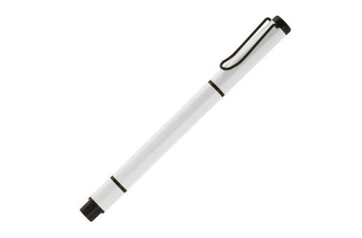 Ball pen with textmarker 2-in-1 White