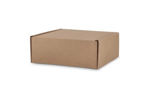 Individuell gestalteter Geschenkkarton 24.3 x 24.3 x 9.9 cm Braun