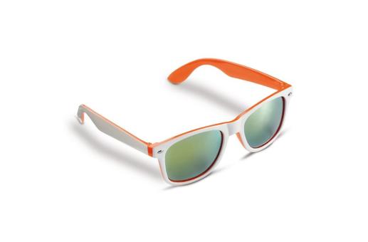 Sonnenbrille Jeffrey, zweifarbig UV400 Orange/weiß