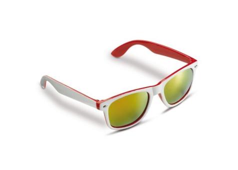 Sonnenbrille Jeffrey, zweifarbig UV400 Weiß/rot