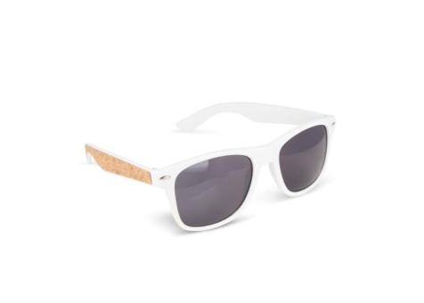 Justin RPC sunglasses with cork inlay UV400 White