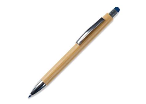 Bambus Kugelschreiber New York mit Touchpen Blau