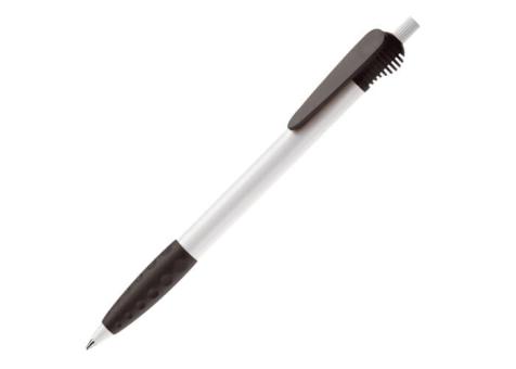 Cosmo ball pen HC rubber round clip White/black