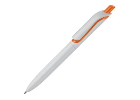 Kugelschreiber Modell Click Shadow - Hergestellt in Deutschland Orange/weiß