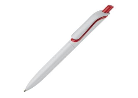Kugelschreiber Modell Click Shadow - Hergestellt in Deutschland Weiß/rot