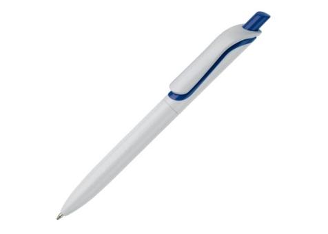 Kugelschreiber Modell Click Shadow - Hergestellt in Deutschland Weiß/blau