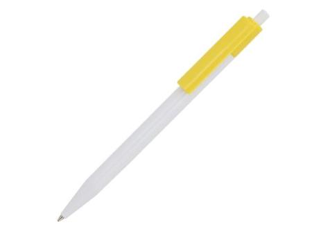 Kugelschreiber Kuma Hardcolour Weiß/gelb