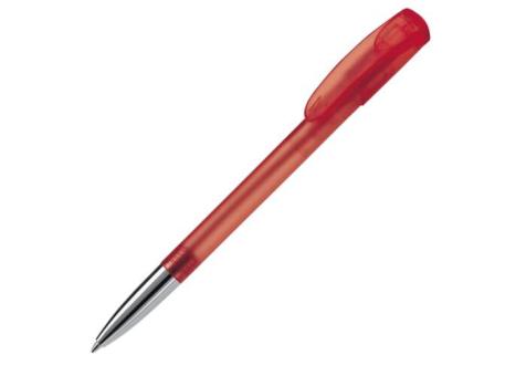Kugelschreiber Deniro mit Metallspitze Frosty Transparent rot