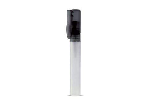 Hand cleaning spray with clip 8ml Transparent black