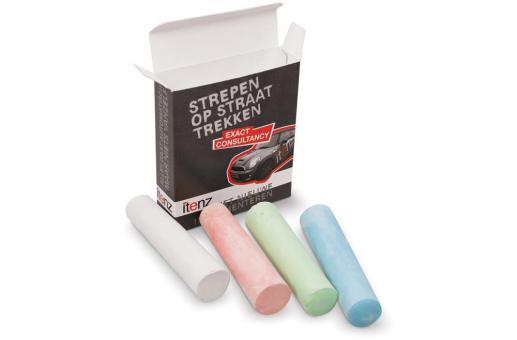 Street chalk in custom-made box Multicolored