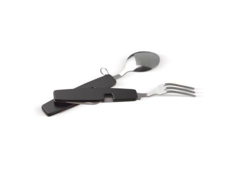Foldable cutlery in multi-tool Black
