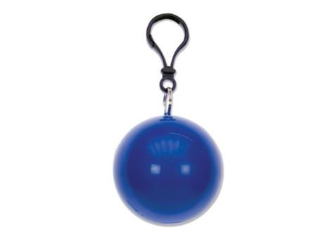 Rain poncho in a ball Aztec blue