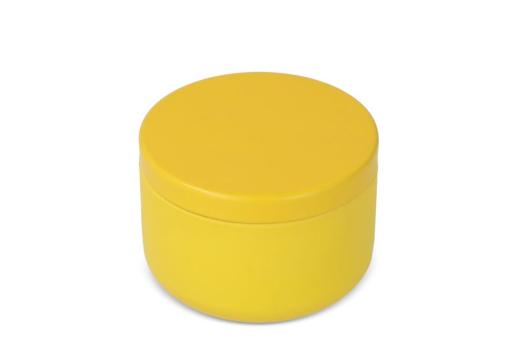 Asana unscented plant based candle in recycled tin Yellow