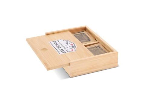 Pokerset in Bambus-Geschenkbox Holz