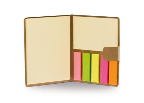 Notebook + sticky notes Brown