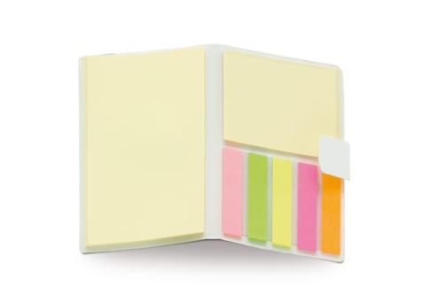Notebook + sticky notes White