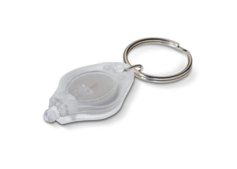Schlüsselanhänger mit Mini-Taschenlampe Transparent weiß