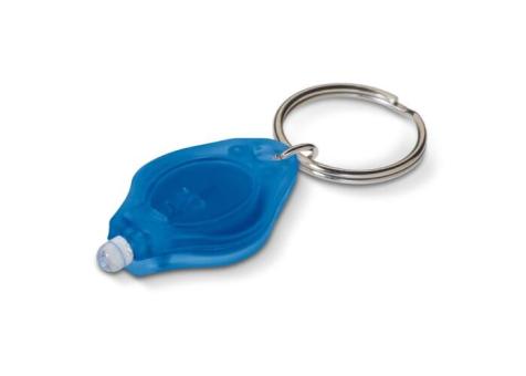 Schlüsselanhänger mit Mini-Taschenlampe Transparent blau