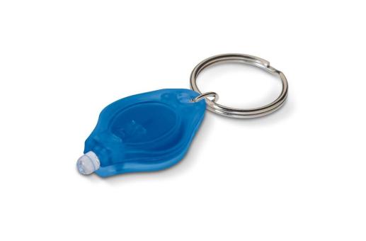 Schlüsselanhänger mit Mini-Taschenlampe Transparent blau