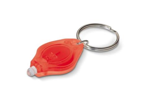 Schlüsselanhänger mit Mini-Taschenlampe Transparent rot