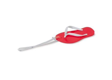 Luggage tag slipper Red