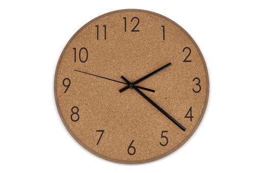 Wanduhr aus Kork Natur