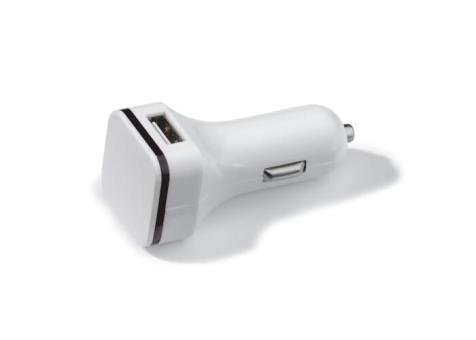 USB car charger 2.1A White/black