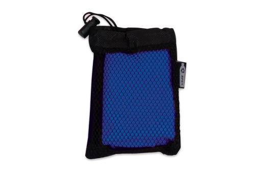 R-PET cooling towel 30x80cm Black/blue