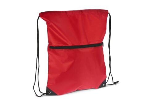 Drawstring bag 210T R-PET with zipper Red