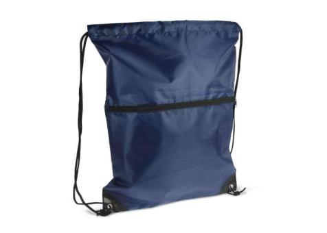 Drawstring bag 210T R-PET with zipper Dark blue