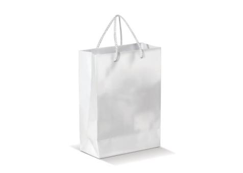 Laminierte Papiertasche, klein Weiß