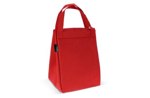 Gefaltete Kühltasche und Picknickmatte Rot